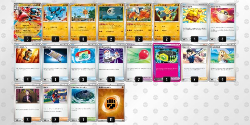 【メガルカリオex】ジムバトル優勝デッキレシピ