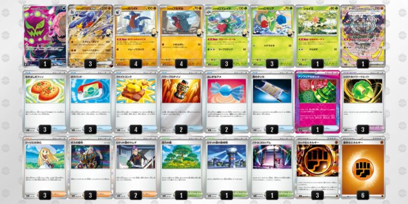 【シロナのガブリアスex】ジムバトル優勝デッキレシピ