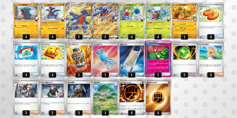 【シロナのガブリアスex】ジムバトル優勝デッキレシピ