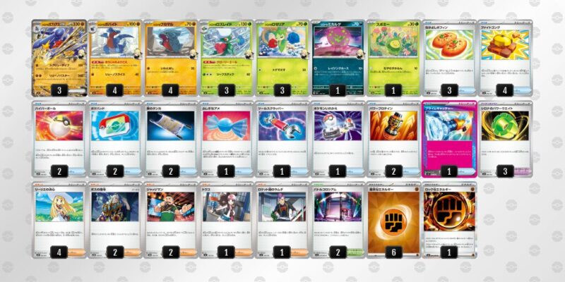 【シロナのガブリアスex】ジムバトル優勝デッキレシピ