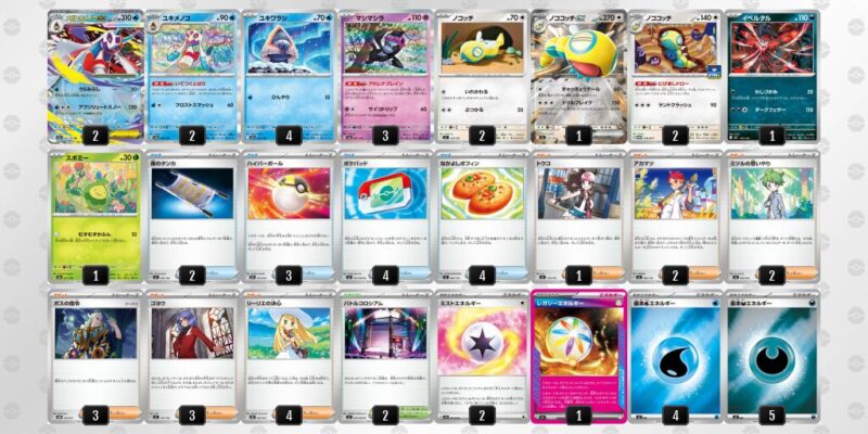 【メガユキメノコex】ジムバトル優勝デッキレシピ