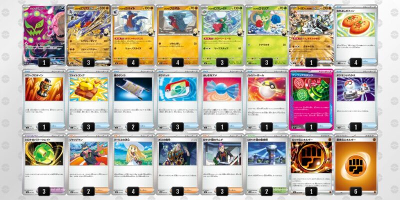 【シロナのガブリアスex】ジムバトル優勝デッキレシピ