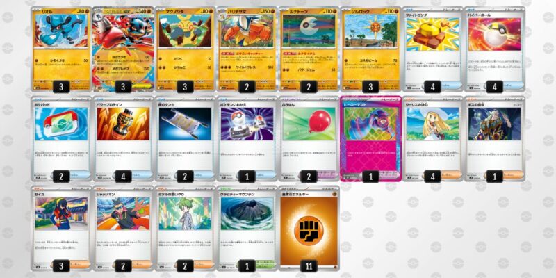 【メガルカリオex】ジムバトル優勝デッキレシピ