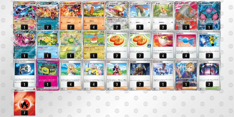 【リザードンex】ジムバトル優勝デッキレシピ