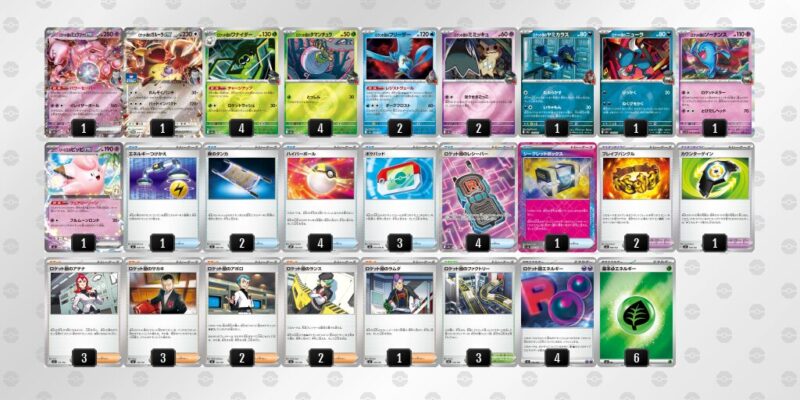 【ロケット団のミュウツーex】ジムバトル優勝デッキレシピ