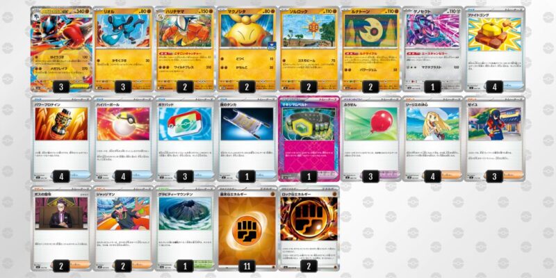 【メガルカリオex】ジムバトル優勝デッキレシピ