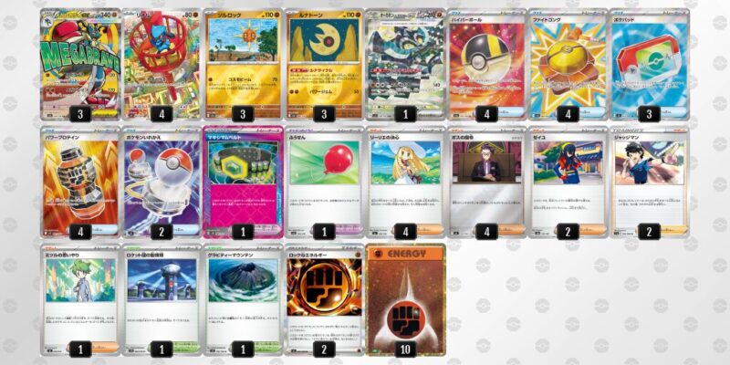 【メガルカリオex】ジムバトル優勝デッキレシピ