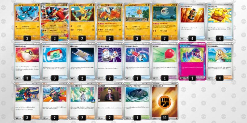 【メガルカリオex】ジムバトル優勝デッキレシピ