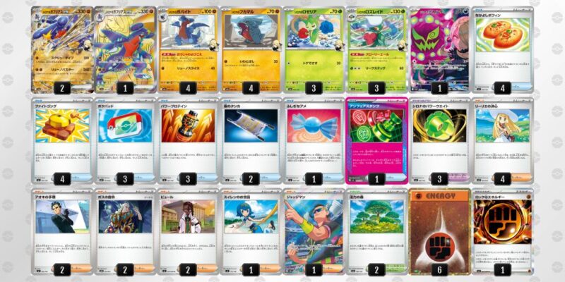 【シロナのガブリアスex】ジムバトル優勝デッキレシピ