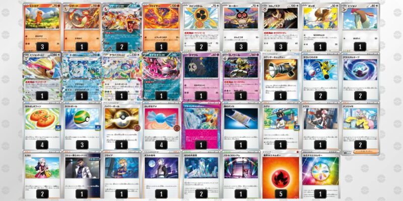 【リザードンex】ジムバトル優勝デッキレシピ