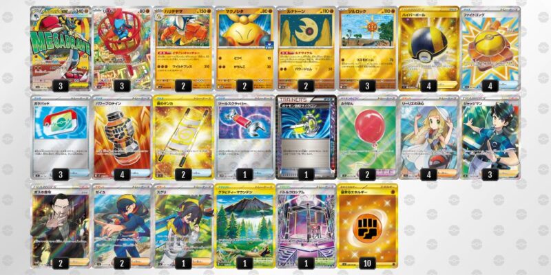 【メガルカリオex】ジムバトル優勝デッキレシピ