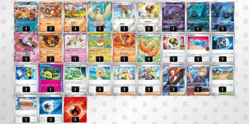 【リザードンex】ジムバトル優勝デッキレシピ