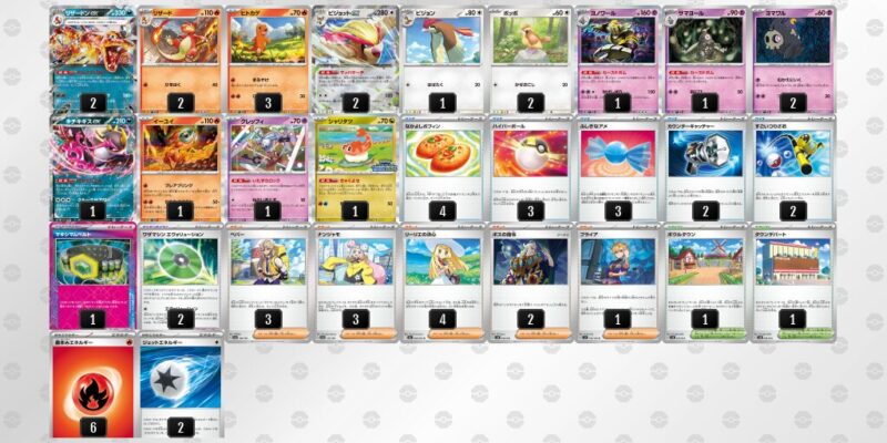 【リザードンex】ジムバトル優勝デッキレシピ