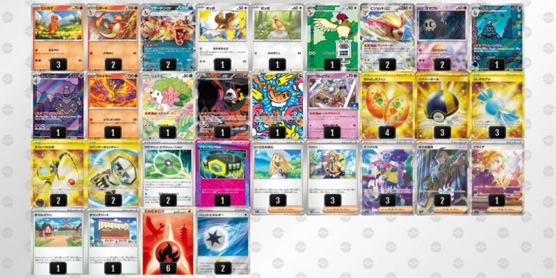 【リザードンex】ジムバトル優勝デッキレシピ