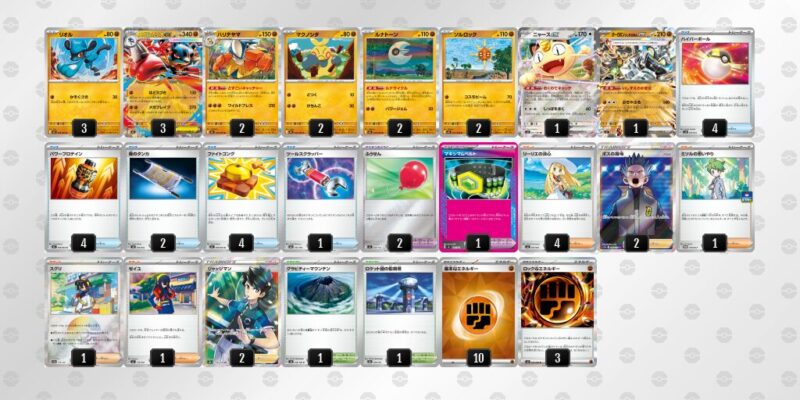 【メガルカリオex】ジムバトル優勝デッキレシピ