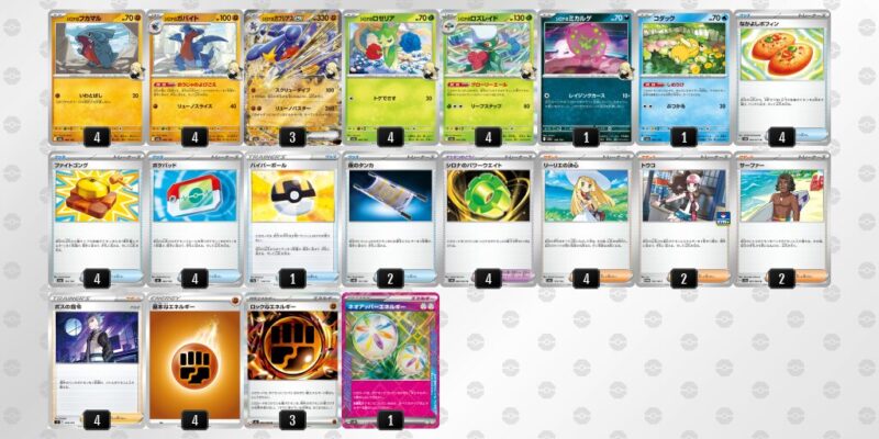 【シロナのガブリアスex】ジムバトル優勝デッキレシピ