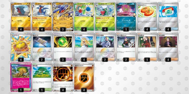 【シロナのガブリアスex】ジムバトル優勝デッキレシピ