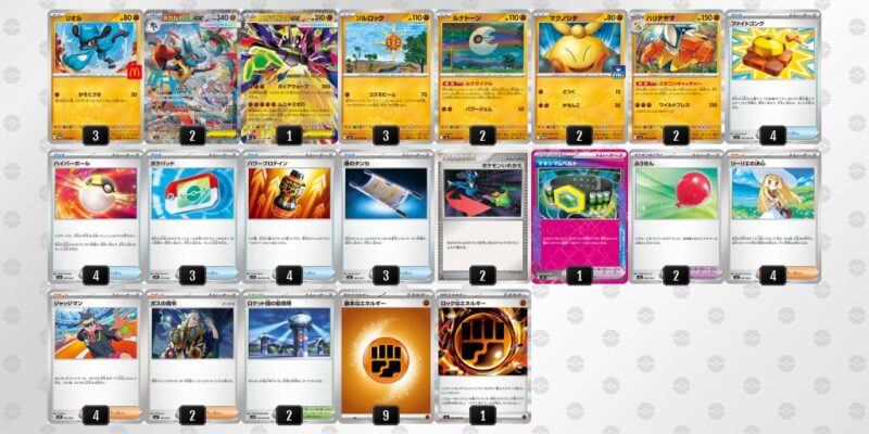 【メガルカリオex】ジムバトル優勝デッキレシピ