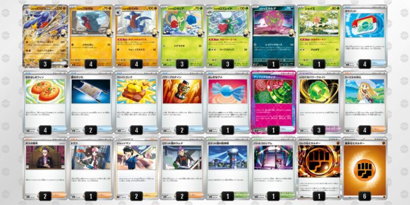 【シロナのガブリアスex】ジムバトル優勝デッキレシピ