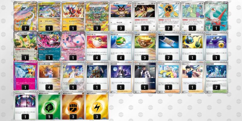 【タケルライコex】ジムバトル優勝デッキレシピ