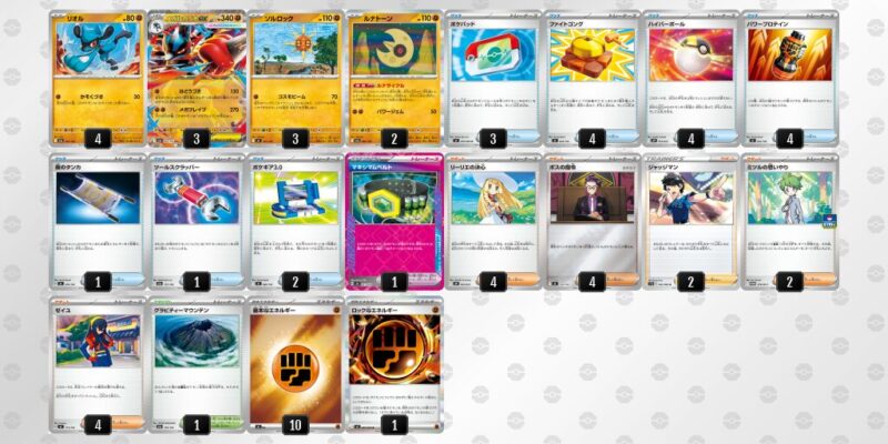 【メガルカリオex】ジムバトル優勝デッキレシピ