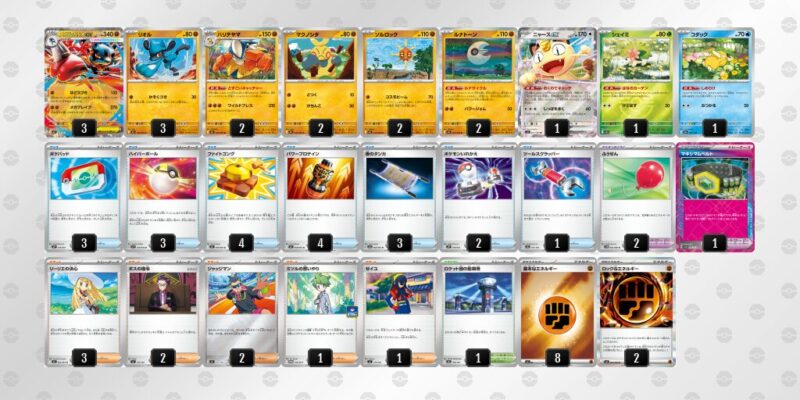 【メガルカリオex】ジムバトル優勝デッキレシピ