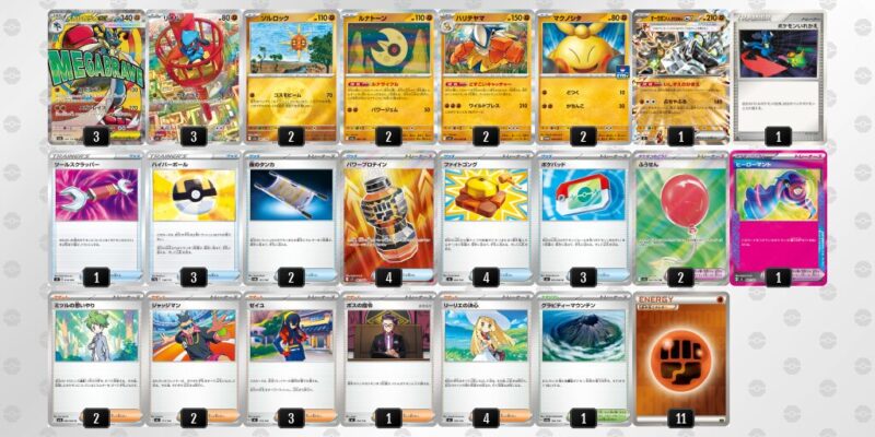 【メガルカリオex】ジムバトル優勝デッキレシピ