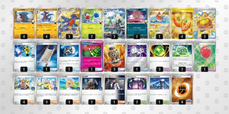 【シロナのガブリアスex】ジムバトル優勝デッキレシピ