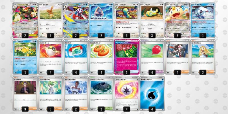 【メガユキメノコex】ジムバトル優勝デッキレシピ