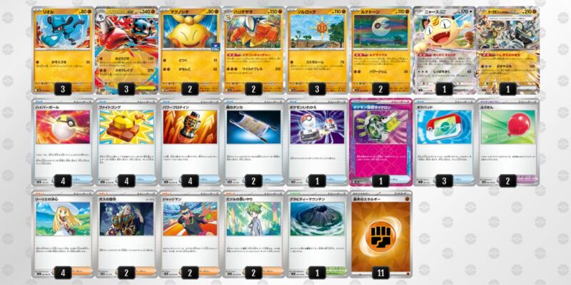 【メガルカリオex】ジムバトル優勝デッキレシピ