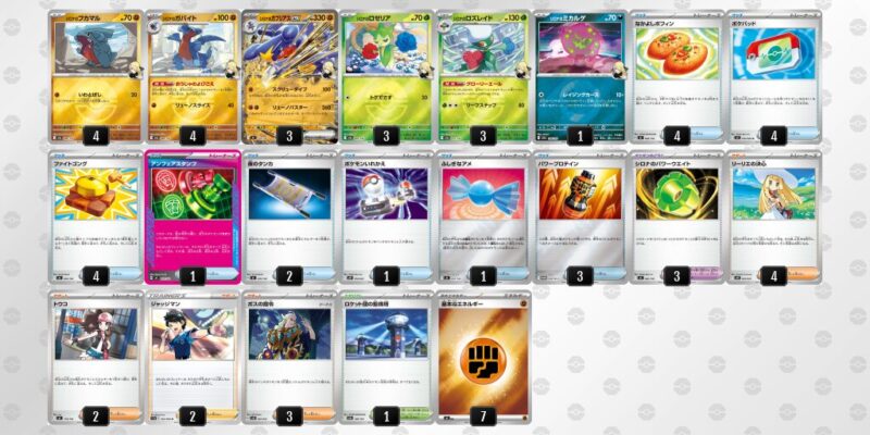 【シロナのガブリアスex】ジムバトル優勝デッキレシピ