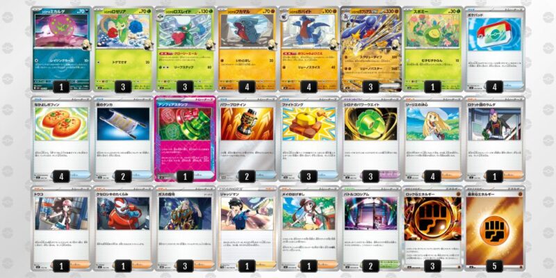 【シロナのガブリアスex】ジムバトル優勝デッキレシピ