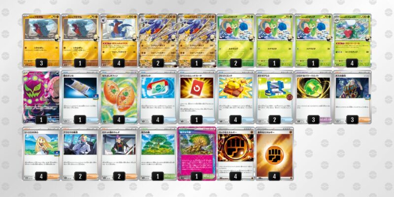 【シロナのガブリアスex】ジムバトル優勝デッキレシピ