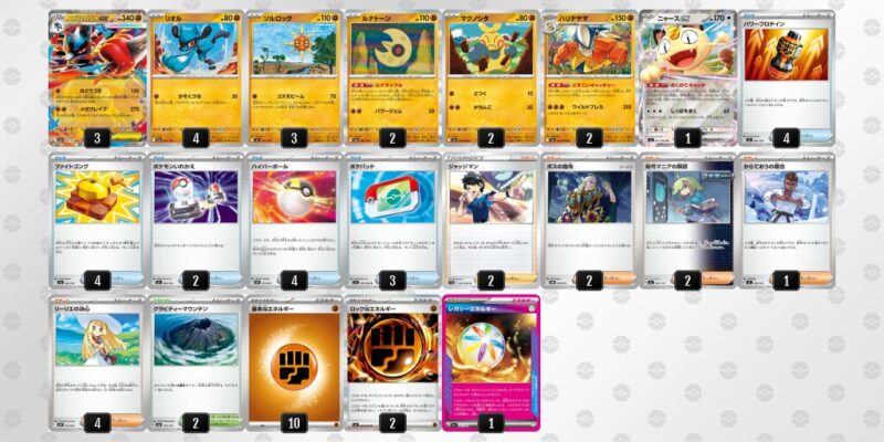 【メガルカリオex】ジムバトル優勝デッキレシピ