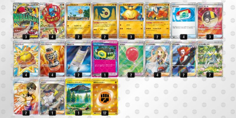 【メガルカリオex】ジムバトル優勝デッキレシピ