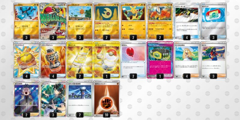 【メガルカリオex】ジムバトル優勝デッキレシピ