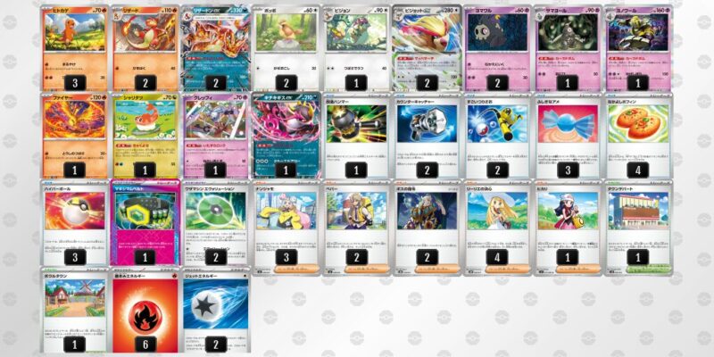 【リザードンex】ジムバトル優勝デッキレシピ