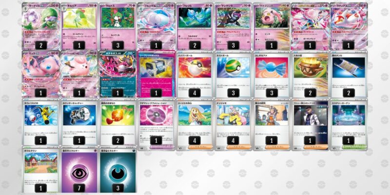 【メガサーナイトex】ジムバトル優勝デッキレシピ