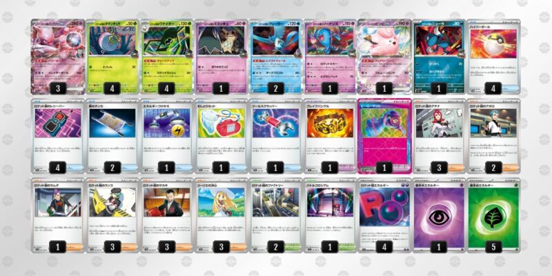 【ロケット団のミュウツーex】ジムバトル優勝デッキレシピ