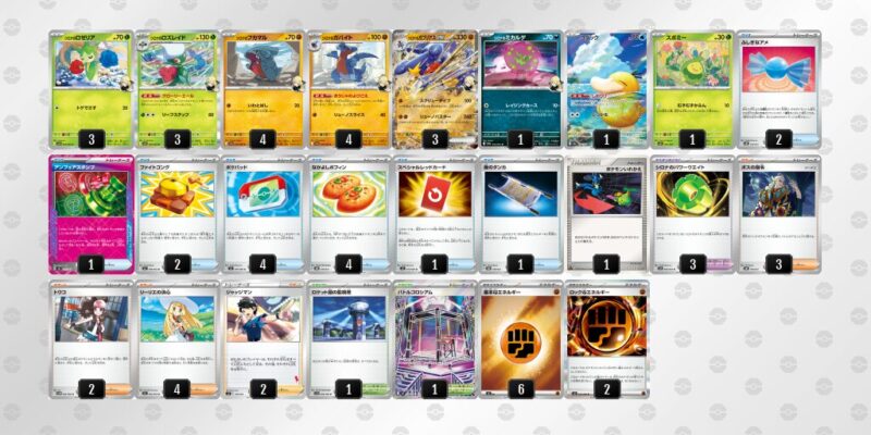 【シロナのガブリアスex】ジムバトル優勝デッキレシピ