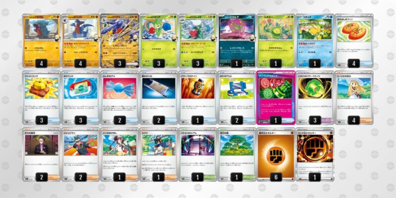 【シロナのガブリアスex】ジムバトル優勝デッキレシピ