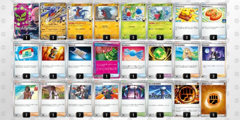 【シロナのガブリアスex】ジムバトル優勝デッキレシピ