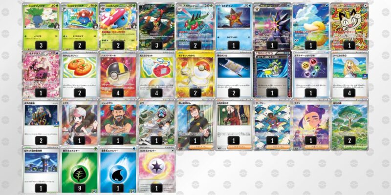 ポケモンカード　デッキ　エリカのラフレシアex　エリカスリーブ付　[04607] ポケモンカード エリカのラフレシアex デッキパーツセット｜Yahoo