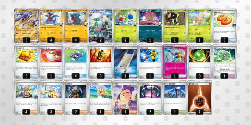 【シロナのガブリアスex】ジムバトル優勝デッキレシピ