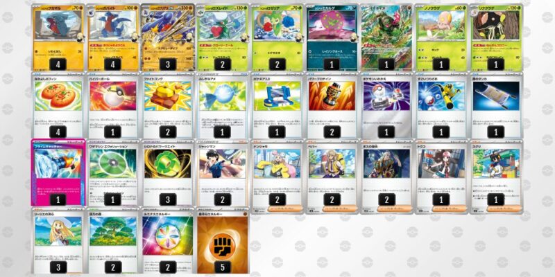 【シロナのガブリアスex】ジムバトル優勝デッキレシピ