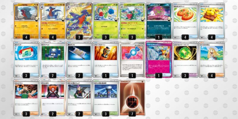 【シロナのガブリアスex】ジムバトル優勝デッキレシピ