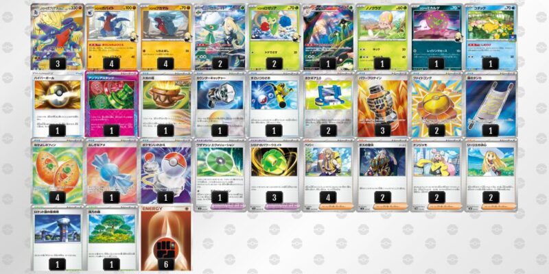 【シロナのガブリアスex】ジムバトル優勝デッキレシピ