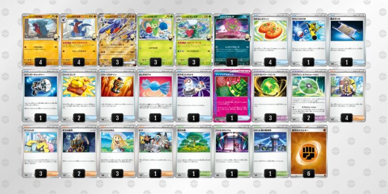 【シロナのガブリアスex】ジムバトル優勝デッキレシピ