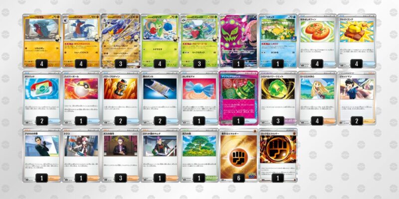 【シロナのガブリアスex】ジムバトル優勝デッキレシピ