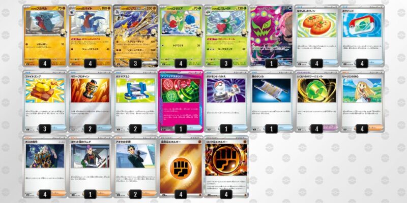 【シロナのガブリアスex】ジムバトル優勝デッキレシピ